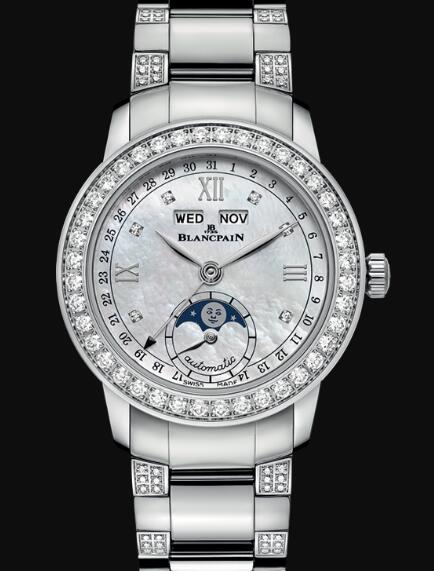 Review Blancpain Watches for Women Cheap Price Quantième Complet Replica Watch 2360 4691A 87B - Click Image to Close